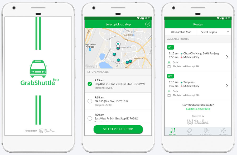 GrabShuttle - book via the Grab app