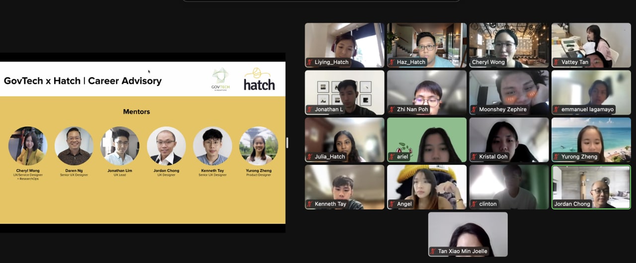 Hatch X GovTech UX sharing on Zoom