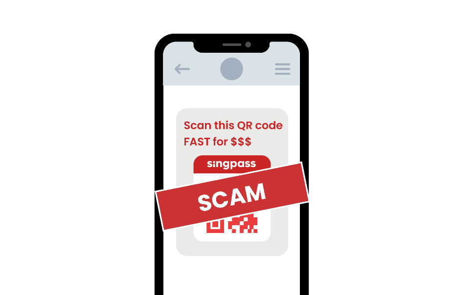 Don’t click on hyperlinks or scan QR codes sent over SMS or WhatsApp by “Singpass”