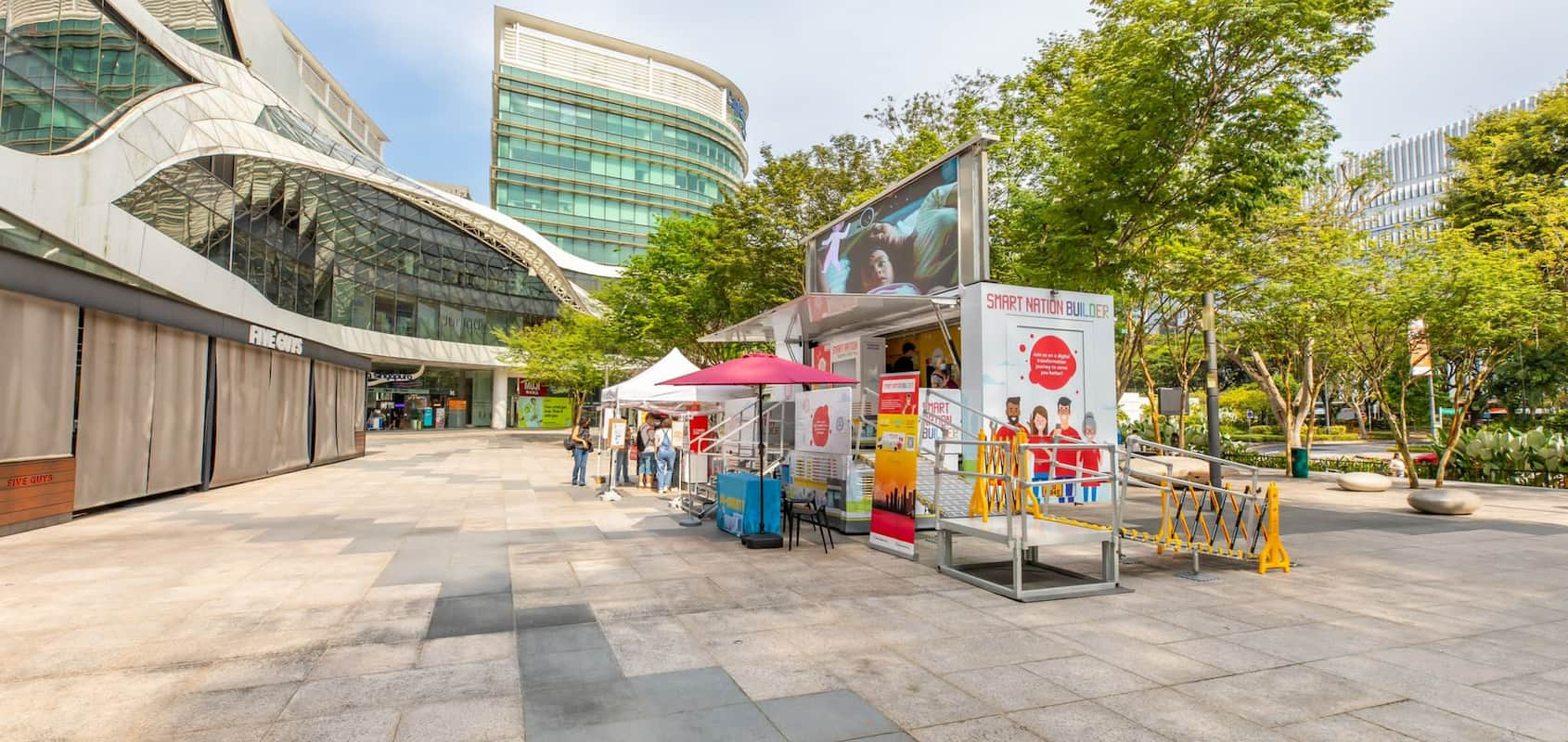 Smart Nation Builder exhibition at Plaza Singapura with interactive game stations