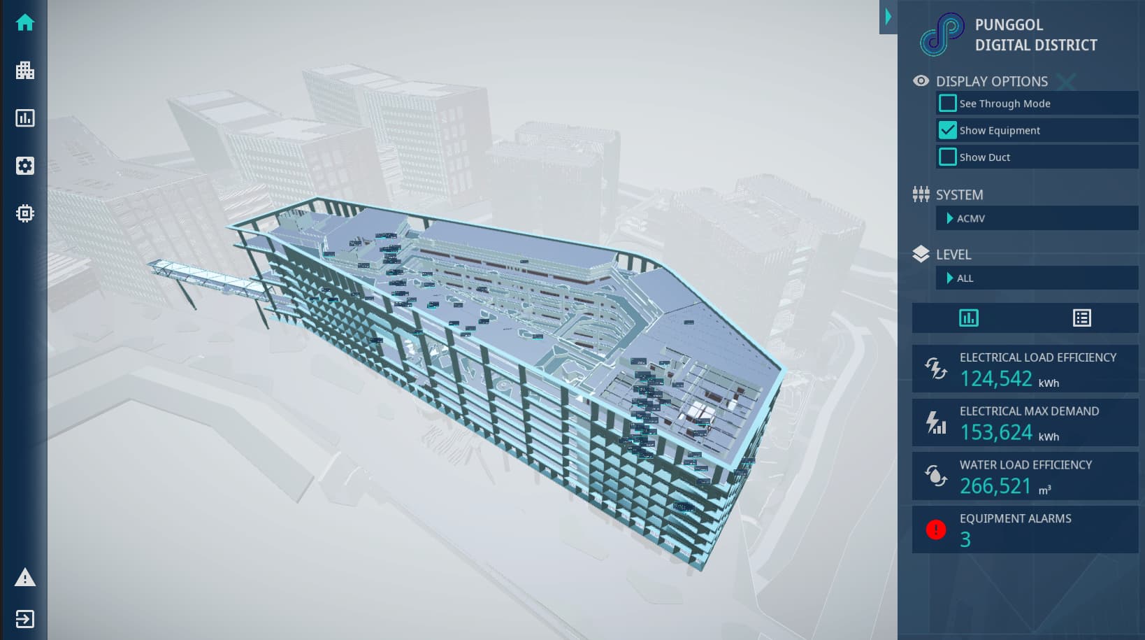 3D platform of the architecture of Punggol Digital District