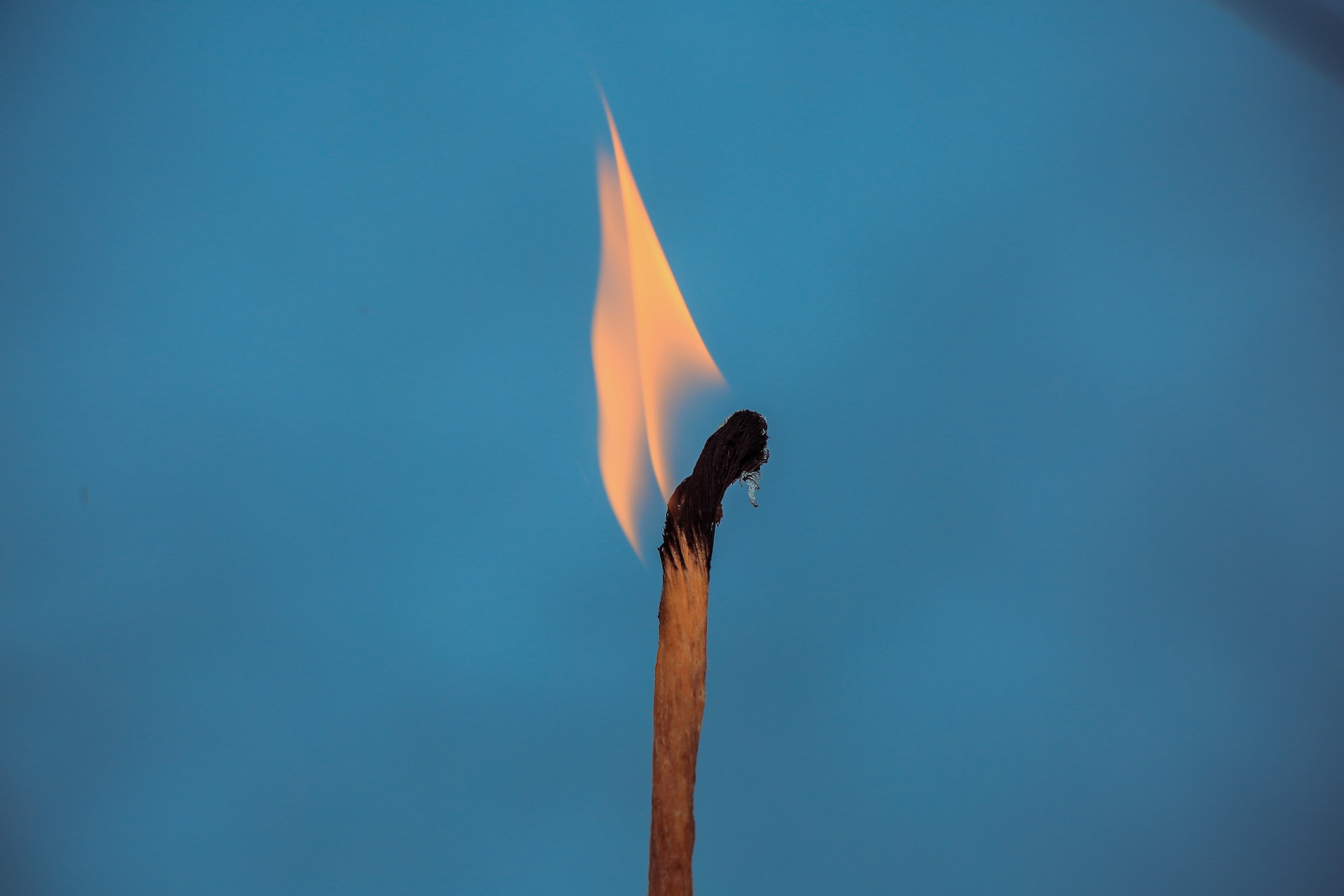 Matchstick burning out like how a person can suffer from digital burnout